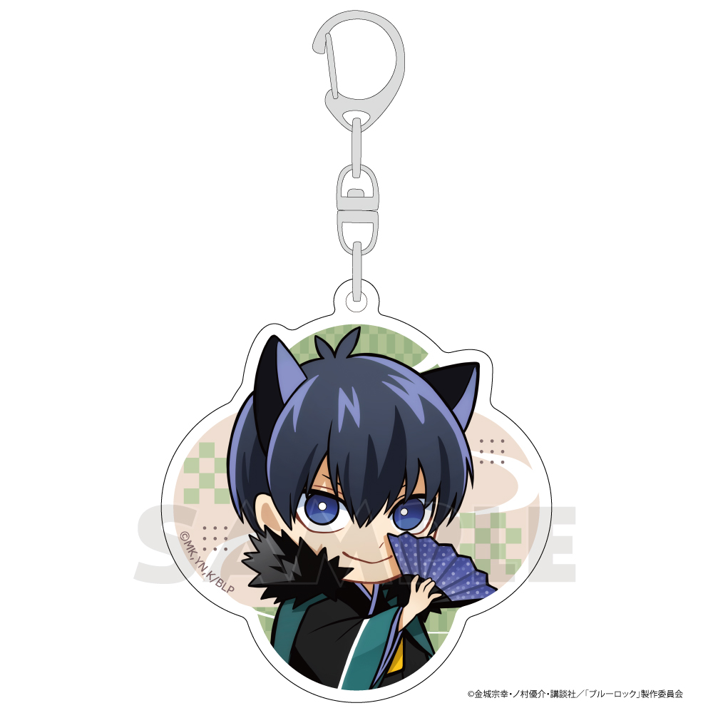ブルーロック]アクリルキーホルダー（潔 世一／和服ケモミミ